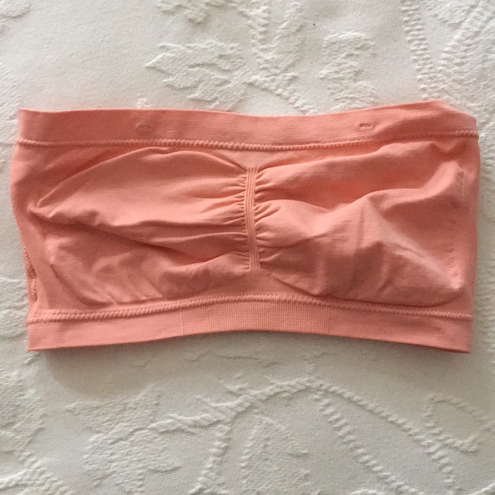 🌻 Peach strapless bandeau bra M/L C/D cup